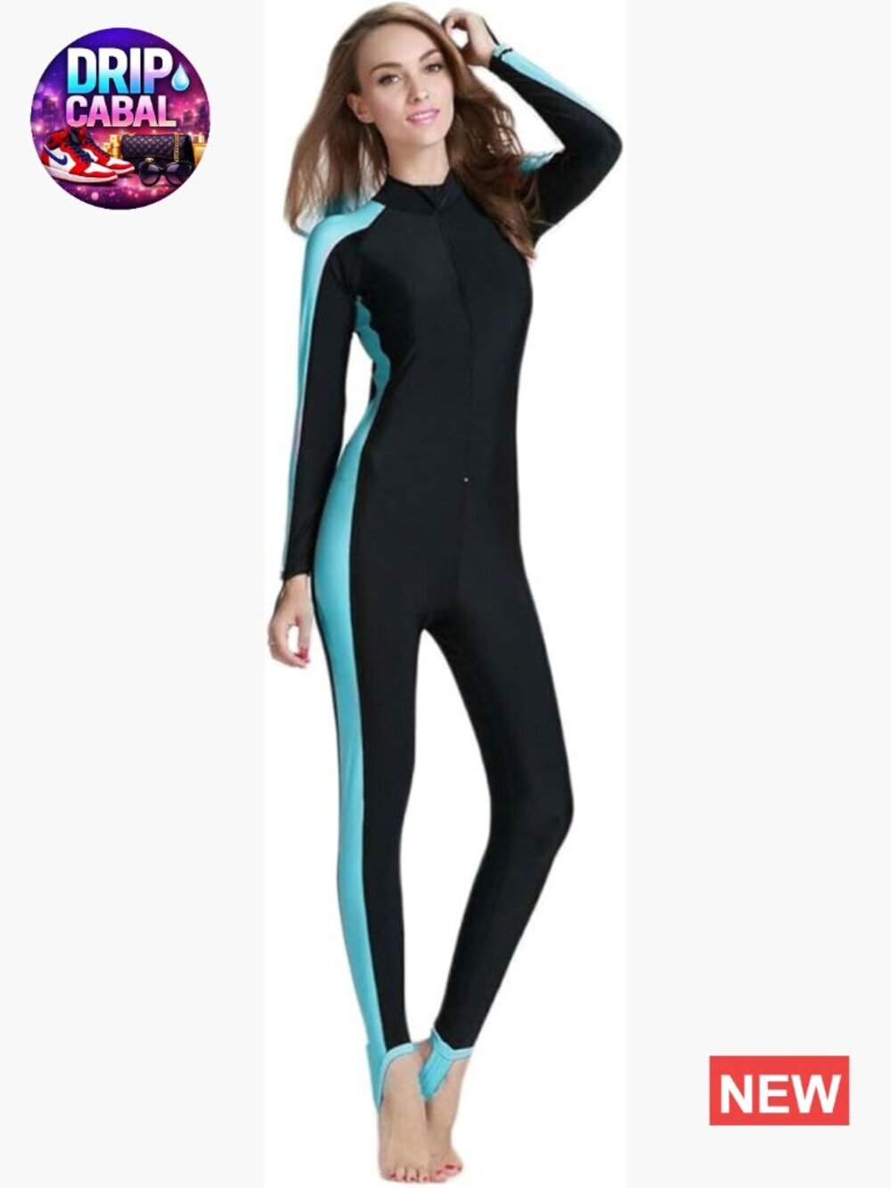 Long Sleeve One Piece Rash Guard Swimsuit with Sun Protection